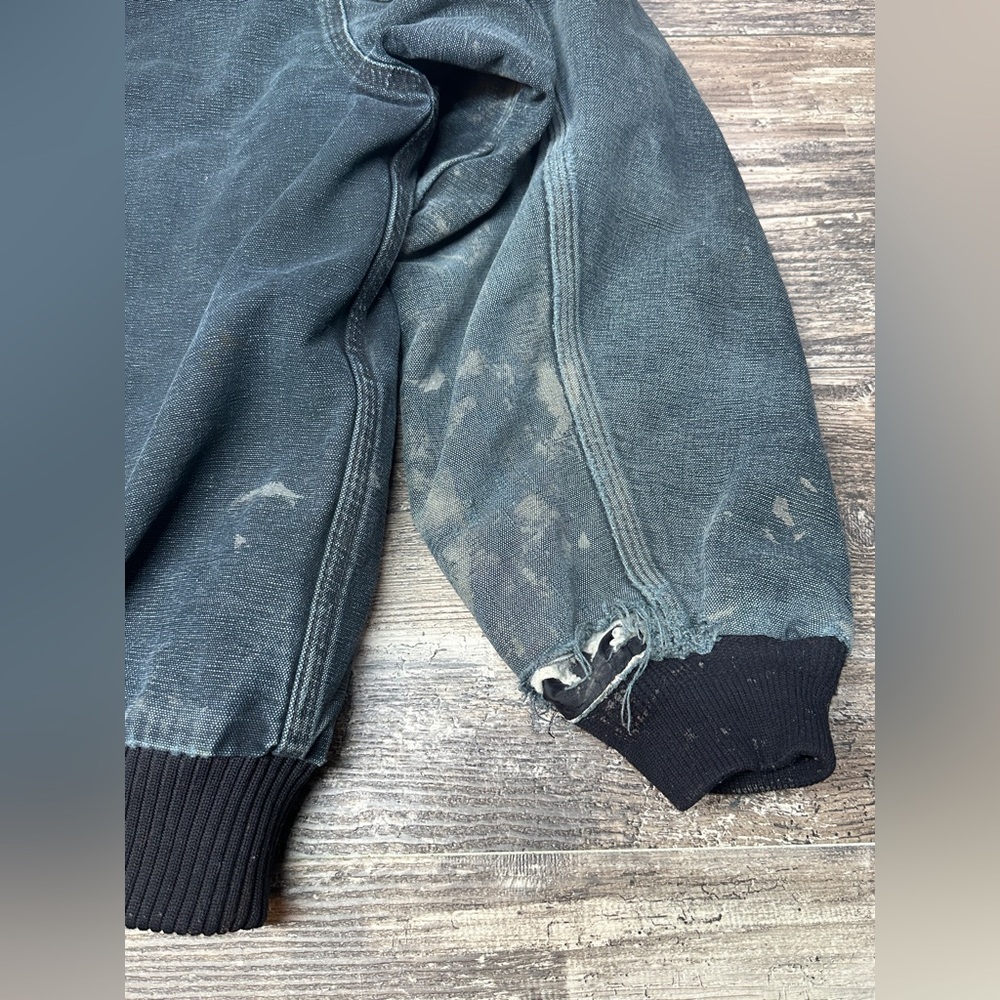 Vintage Carhartt J140 Made in USA Black Faded Distressed Work Jacket XL - Picture 9 of 16